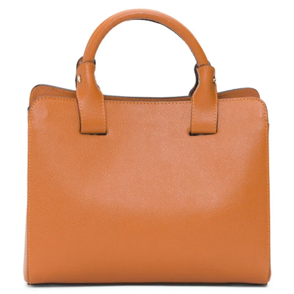 Vittoria Napoli Leather Two Handle Tote Made in Italy
